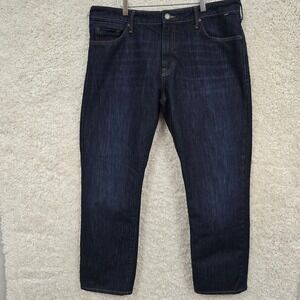 Mavi Matt Jeans Mens 38x34 (fits 38x32) Dark Indigo Relaxed Straight Leg Denim